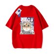 画像4: NASA×MEOW×Cat printed round neck short sleeve T-shirt 　 ユニセックス男女兼用ナサ×MEOW×キャット宇宙飛行士プリント半袖 Tシャツ (4)