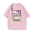 画像5: NASA×MEOW×Cat printed round neck short sleeve T-shirt 　 ユニセックス男女兼用ナサ×MEOW×キャット宇宙飛行士プリント半袖 Tシャツ (5)