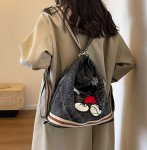 画像8: Mickey denim backpack shoulder tote bag　ミッキーミッキーマウスデニムバックパックショルダートートバッグ通学 通勤 ショッピング (8)