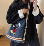 画像7: Mickey denim backpack shoulder tote bag　ミッキーミッキーマウスデニムバックパックショルダートートバッグ通学 通勤 ショッピング (7)