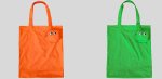 画像9: candy color storage eyeball small bag shoulder tote bag　キャンディーカラーアイボール目玉刺繍小バッグ付きショルダートートショッピングエコバッグ通学 通勤  (9)