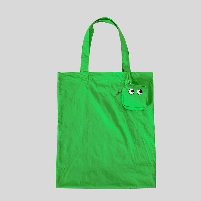 画像3: candy color storage eyeball small bag shoulder tote bag　キャンディーカラーアイボール目玉刺繍小バッグ付きショルダートートショッピングエコバッグ通学 通勤  (3)