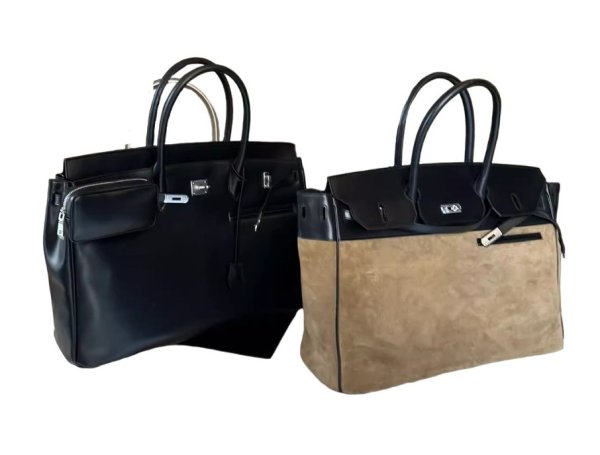 画像1: PU Leather 52cm Large BK Travel Bag 2 way PUレザー 52cm　ラージ　旅行バッグ　ハンドバッグ　　通学　通勤 (1)