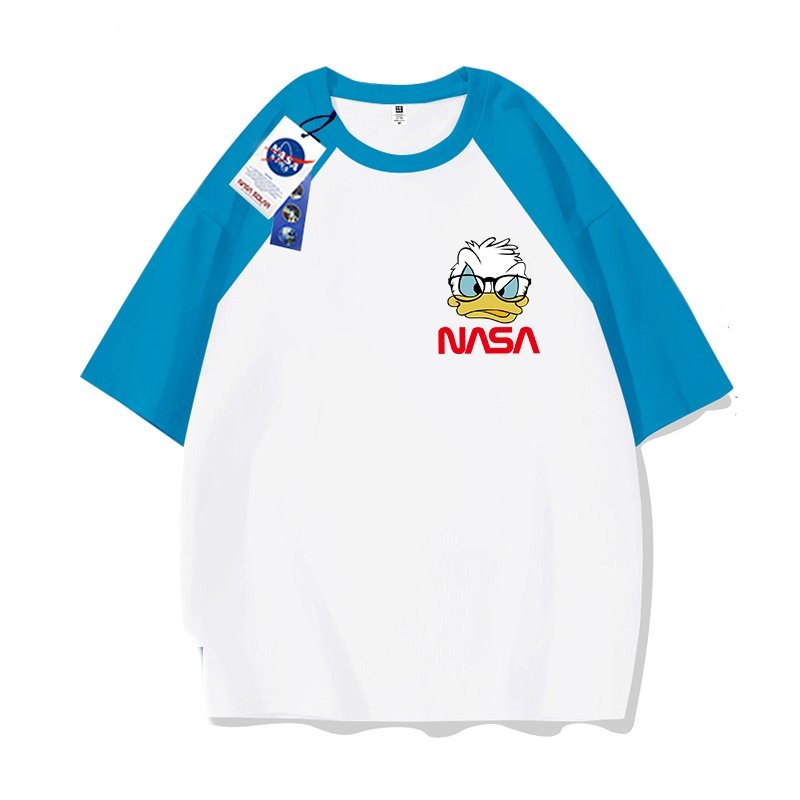 画像6: NASA x Ugly Donald Duck round neck short sleeve T-shirt   ユニセックス男女兼用ナサ×アグリードナルドダックプリント半袖 Tシャツ (6)
