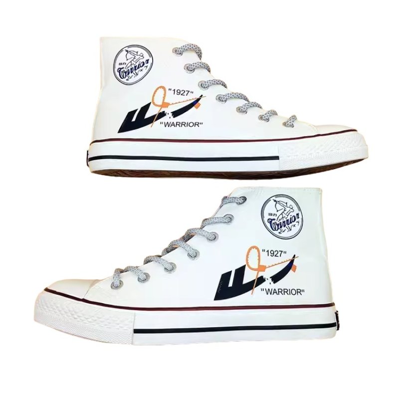 画像2: CT Design Hi Cut Broken swoosh Lace-up Sneakers ユニセック男女兼用 ブロークン スウッシュ　ハイカット　スニーカー (2)