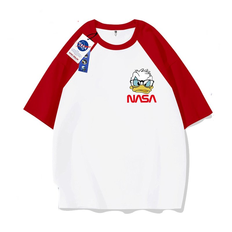 画像2: NASA x Ugly Donald Duck round neck short sleeve T-shirt   ユニセックス男女兼用ナサ×アグリードナルドダックプリント半袖 Tシャツ (2)