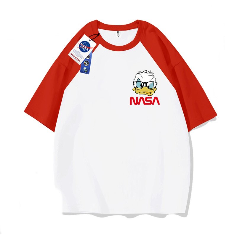 画像7: NASA x Ugly Donald Duck round neck short sleeve T-shirt   ユニセックス男女兼用ナサ×アグリードナルドダックプリント半袖 Tシャツ (7)