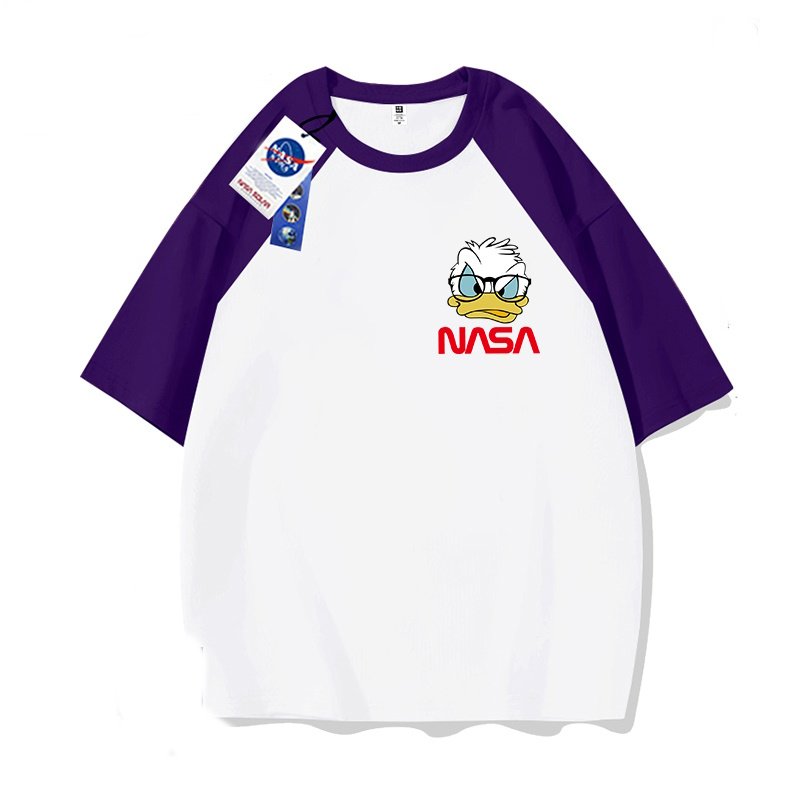 画像9: NASA x Ugly Donald Duck round neck short sleeve T-shirt   ユニセックス男女兼用ナサ×アグリードナルドダックプリント半袖 Tシャツ (9)