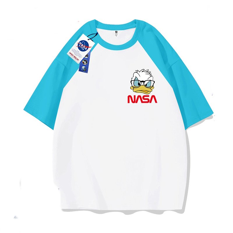 画像4: NASA x Ugly Donald Duck round neck short sleeve T-shirt   ユニセックス男女兼用ナサ×アグリードナルドダックプリント半袖 Tシャツ (4)