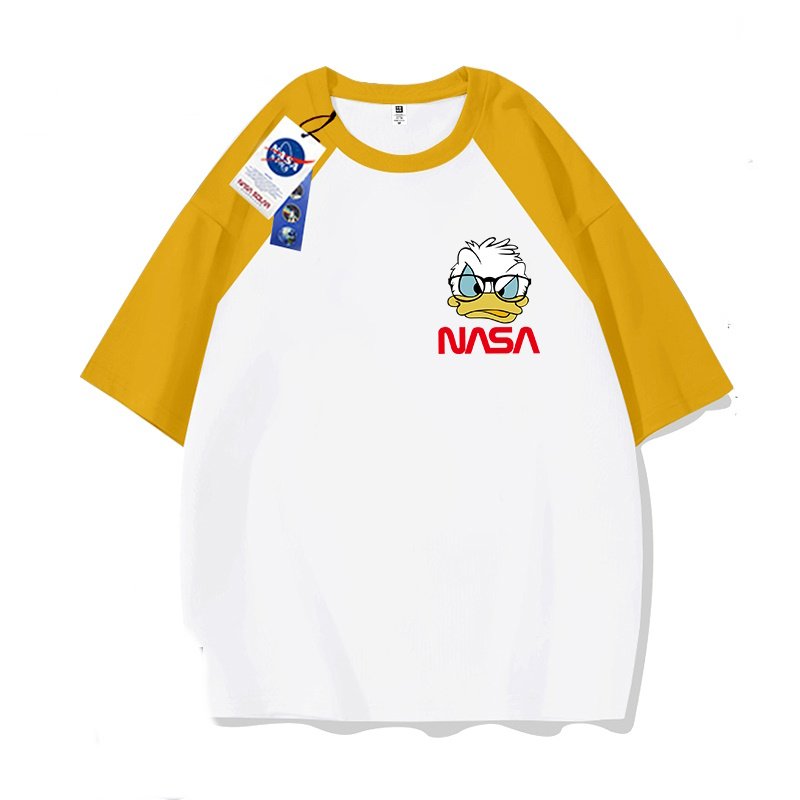 画像5: NASA x Ugly Donald Duck round neck short sleeve T-shirt   ユニセックス男女兼用ナサ×アグリードナルドダックプリント半袖 Tシャツ (5)
