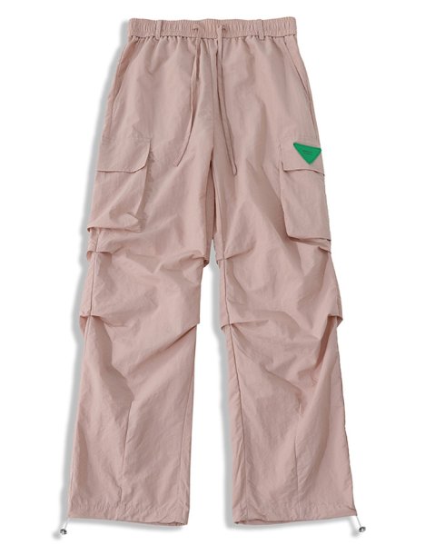 画像1:  Unisex paratrooper  Casual Pants  Jogger Pant 　ユニセックス男女兼用ギャザーストレートパンツジョガーパンツ  (1)