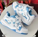 画像6: Unisex High-cut bicolor thick sole lace up sneakers shoes  ユニセックス男女兼用バイカラーハイトップハイカットレースアップ  スニーカー  (6)