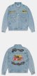 画像4: unisex baseball embroidery Denim G Jean Jacket blouson Stadium jumper ユニセックス 男女兼用ベースボール野球刺繍トデニムGジャンジャンパー MA-1 ボンバー ジャケット ブルゾン (4)