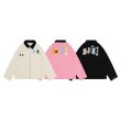 画像3: unisex star letter patch embroidery splicing lapel jacket 　ユニセックス 男女兼用レター刺繍ジップアップジャケットスタジャンスタジアムジャンバー (3)