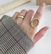 画像2: Unisex frame ring finger ring　フレームリング指輪 ゴールド シルバー2カラー (2)