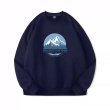 画像3: Men and women Long sleeve Follow your mind Mountain Mount Peak Round Neck Sweatshirts ユニセックス 男女兼用 マウンテン マウント プリントプルオーバ ートレーナー  (3)