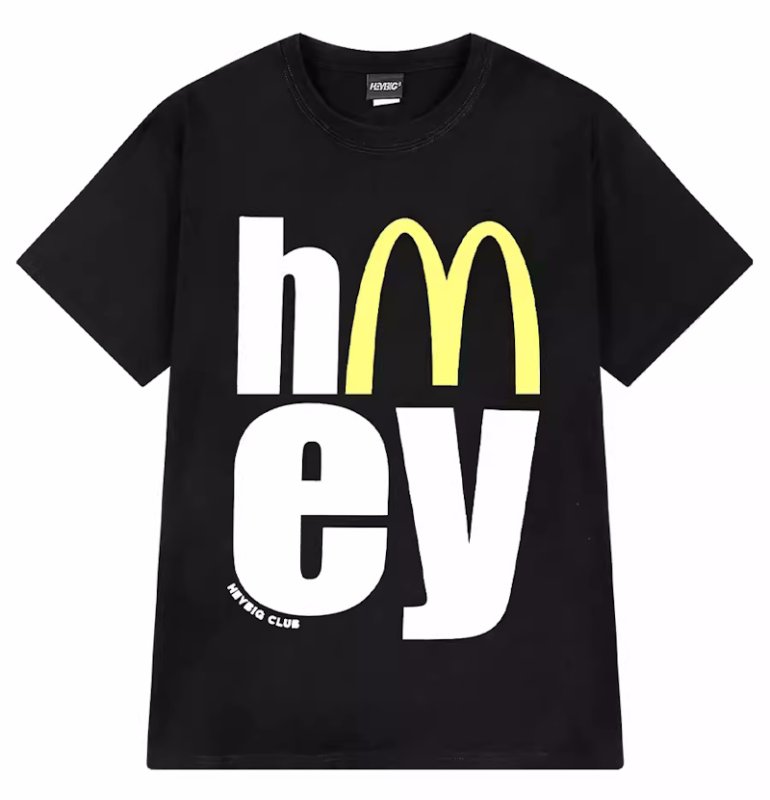 画像1: Unisex big letter print  short-sleeved T-shirt  男女兼用 ユニセックス ビッグレタープリント 半袖Tシャツ  (1)