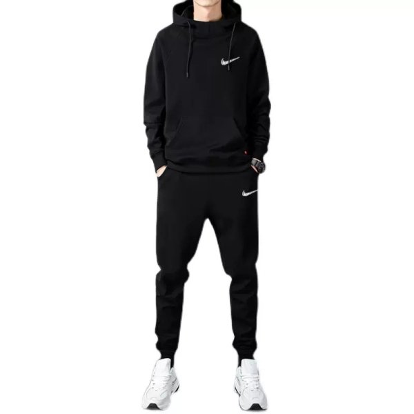 画像1: Men& Women Broken swoosh Setup Hoodie and Pants Set  バスケットNO１ブロークン スウォッシュ プリントセットアップユニセックス男女兼用スウェットフーディ＆パンツセット (1)