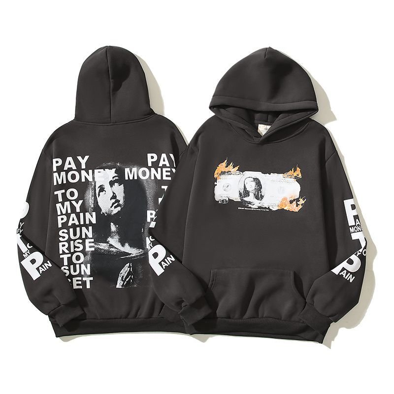画像1: Unisex Vintage SAINT M×××××× money print hoodie  Sweat Shirt 男女兼用 ユニセックス マネープリントパーカー　フーディー　スウェット (1)