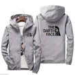 画像9: unisex THE DARTH FACE  contrast workwear hooded jacket jumper ユニセックス 男女兼用ダースフェイスフーディウインドブレーカージャケットスタジアムジャンパー スタジャン  ブルゾン (9)