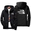 画像4: unisex THE DARTH FACE  contrast workwear hooded jacket jumper ユニセックス 男女兼用ダースフェイスフーディウインドブレーカージャケットスタジアムジャンパー スタジャン  ブルゾン (4)