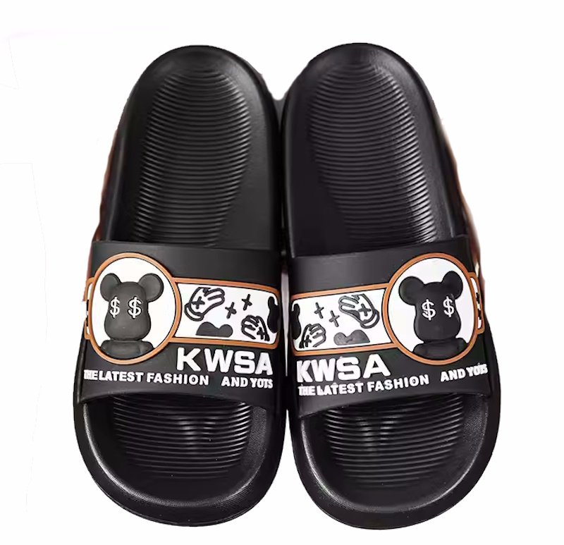 画像3:  Unisex Bearbrick & Dollar Sandals  Slippers  ユニセックス 男女兼用 ベアブリック×ドル ダラーサンダル シャワーサンダル ビーチサンダル スライド　 (3)