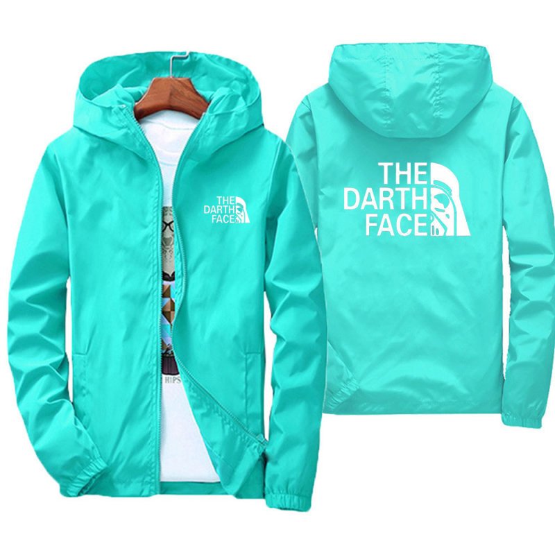 画像8: unisex THE DARTH FACE  contrast workwear hooded jacket jumper ユニセックス 男女兼用ダースフェイスフーディウインドブレーカージャケットスタジアムジャンパー スタジャン  ブルゾン (8)