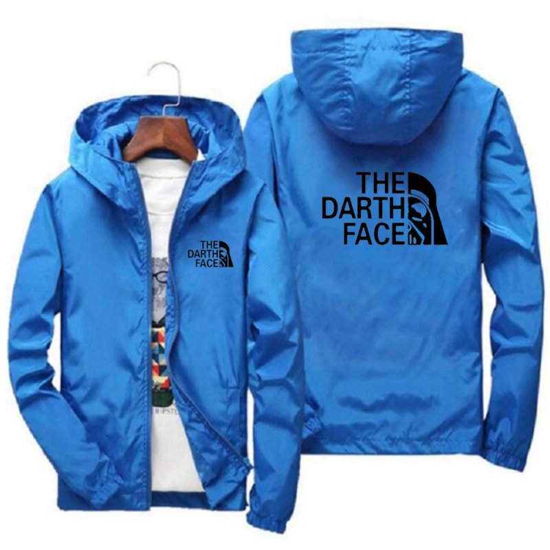 画像13: unisex THE DARTH FACE  contrast workwear hooded jacket jumper ユニセックス 男女兼用ダースフェイスフーディウインドブレーカージャケットスタジアムジャンパー スタジャン  ブルゾン (13)