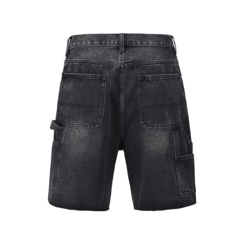 画像5: Unisex Vintage WASHED SPLICED DENIM SHORTS Denim Pant 男女兼用 ユニセックス ヴィンテージデニムハーフパンツ　ジーンズ (5)