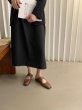 画像7: Women’s Square Toe Retro British Style Half Slippers flat pumps shoes 　フラットフレンチハーフレザーパンプスシューズ (7)