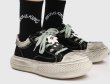 画像5: Men's Mickey Mouse Dark Old Dirty Sneakers Platform Versatile Big Toe Shoes　ミッキーマウスダークオールドダーティ レースアップ キャンバススニーカー シューズ (5)