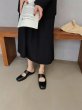 画像5: Women’s Square Toe Retro British Style Half Slippers flat pumps shoes 　フラットフレンチハーフレザーパンプスシューズ (5)