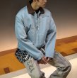 画像4: unisex  distressed harrington denim jacket G JeanStadium jumper  ユニセックス 男女兼用ダメージハリントンデニムGジャンジャンパー MA-1 ボンバー ジャケット ブルゾン (4)