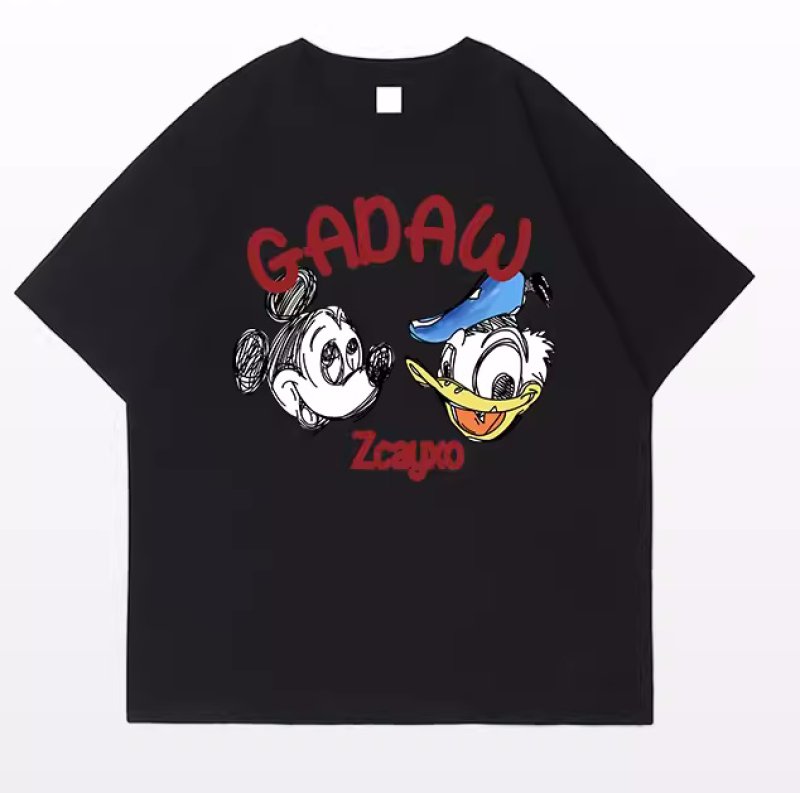 画像5: Mickey Mouse Mickey & Donald Duck printed round neck short sleeve T-shirt   ユニセックス男女兼用ミッキーマウスミッキー&ドナルドダックプリント半袖 Tシャツ (5)