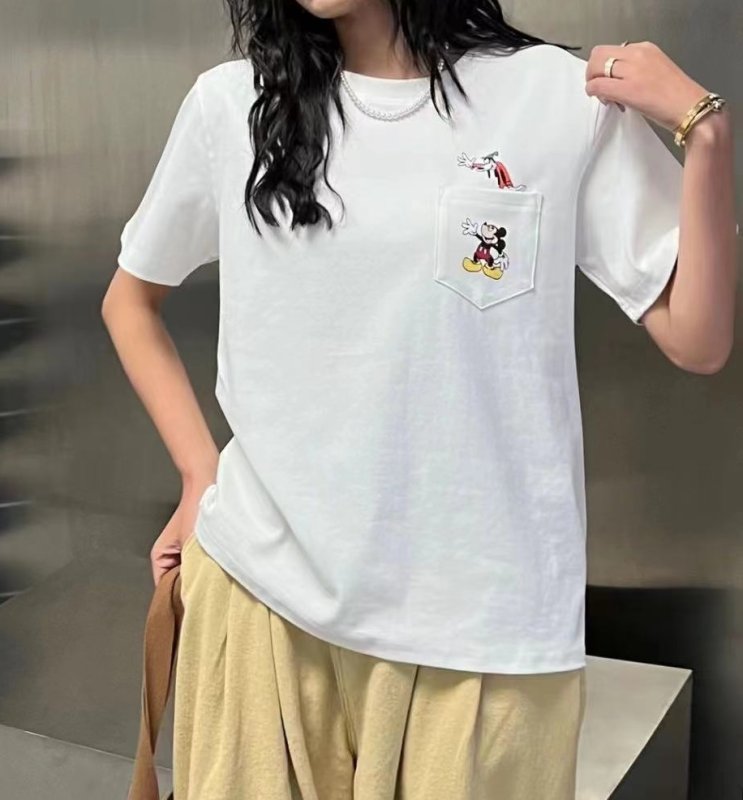 画像2: Unisex pocket mickey mouse & goofy T-shirt  男女兼用 ユニセックス ポケット ミッキーマウス ミッキー＆グーフィー  Tシャツ  (2)