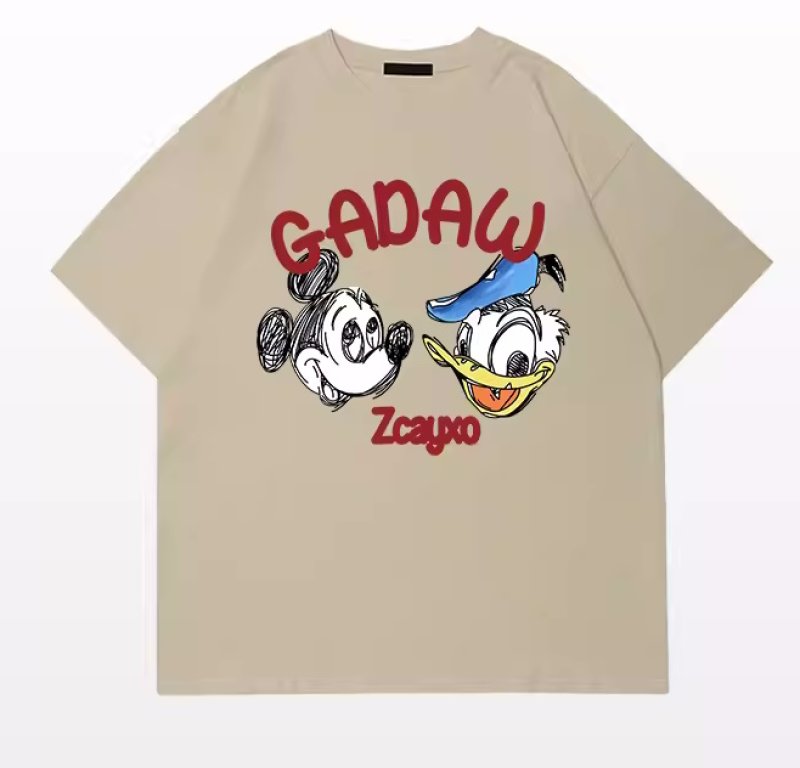 画像9: Mickey Mouse Mickey & Donald Duck printed round neck short sleeve T-shirt   ユニセックス男女兼用ミッキーマウスミッキー&ドナルドダックプリント半袖 Tシャツ (9)