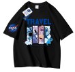 画像1: Unisex NASA×TRAVEL print short-sleeved T-shirt  男女兼用 ユニセックス ナサ×トラベルイラストプリント 半袖Tシャツ  (1)