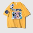 画像3: Unisex NASA×TRAVEL print short-sleeved T-shirt  男女兼用 ユニセックス ナサ×トラベルイラストプリント 半袖Tシャツ  (3)