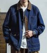 画像3: unisex denim workwear retro tough hunting jacket denim jacket G Jean  ユニセックス 男女兼用ワークハンティングデニムGジャンジャンパー MA-1 ボンバー ジャケット ブルゾン (3)