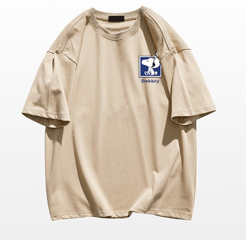画像14: Snoopy & Family Print  round neck short sleeve T-shirt   ユニセックス男女兼用スヌーピー&ファミリープリント半袖 Tシャツ (14)