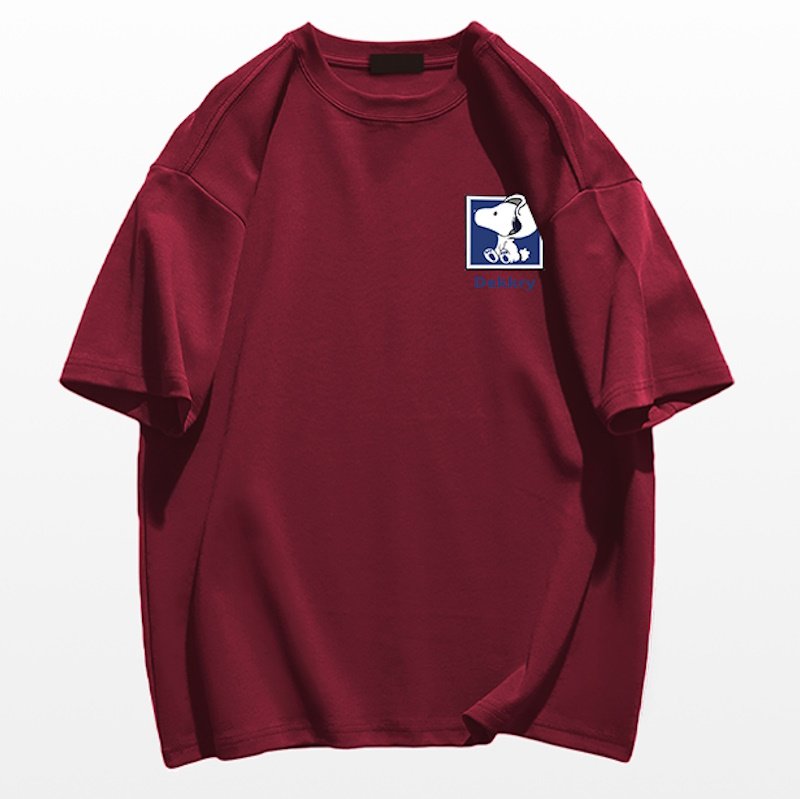 画像15: Snoopy & Family Print  round neck short sleeve T-shirt   ユニセックス男女兼用スヌーピー&ファミリープリント半袖 Tシャツ (15)