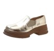 画像2: Women’s  soft leather platform loafers shoes 　レザー厚底プラットフォームローファースリッポンシューズ (2)