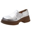 画像6: Women’s  soft leather platform loafers shoes 　レザー厚底プラットフォームローファースリッポンシューズ (6)