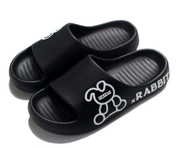 画像1:  Unisex  Rabbit x Rabbit logoSandals  Slippers  ユニセックス 男女兼用ラビットロゴ×ラビットサンダル シャワーサンダル ビーチサンダル フリップフロップ　 (1)
