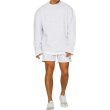 画像3: Men& Women sweatshirt top and bottom set sports sweatshirt shortsSet  ユニセックス男女兼用ウェット上下セットスポーツトレーナーショートパンツセットアップ (3)