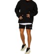 画像2: Men& Women sweatshirt top and bottom set sports sweatshirt shortsSet  ユニセックス男女兼用ウェット上下セットスポーツトレーナーショートパンツセットアップ (2)