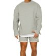 画像1: Men& Women sweatshirt top and bottom set sports sweatshirt shortsSet  ユニセックス男女兼用ウェット上下セットスポーツトレーナーショートパンツセットアップ (1)