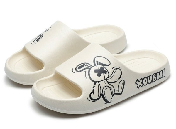 画像1:  Unisex　baby rabbit print Sandals  Slippers  ユニセックス 男女兼用ベビーラビットウサギサンダル シャワーサンダル ビーチサンダル フリップフロップ　 (1)