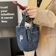 画像3: 23 Y2K Vintage Denim Remake PC tote shoulder bag デニム リメイク PCトートショルダーバッグ (3)