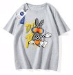 画像4: Damier checkered pattern rabbit round neck short sleeve T-shirt 　 ユニセックス男女兼用ダミエラビット半袖 Tシャツ (4)